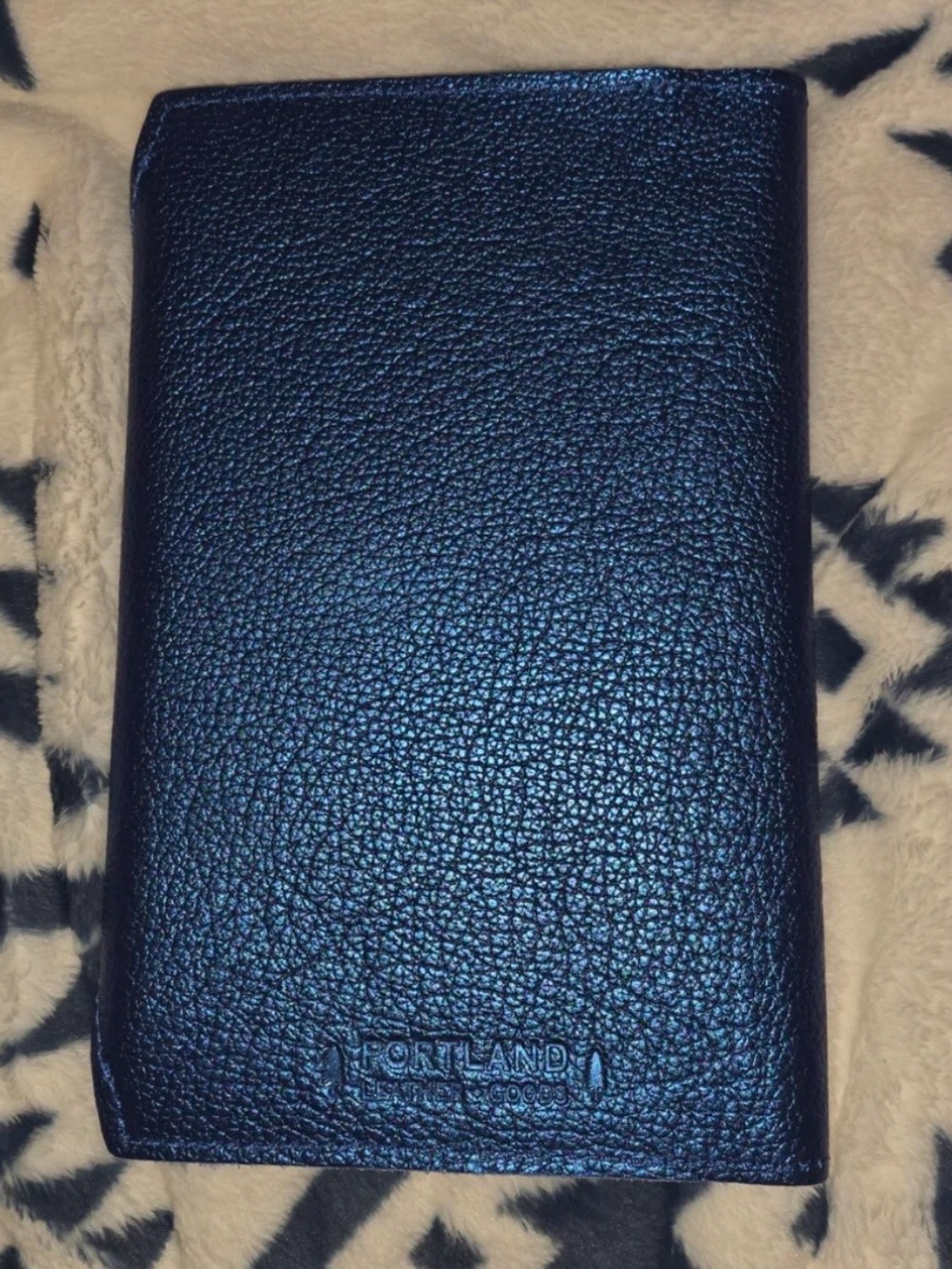 Portland Leather Goods Large Comet Blue Pebbled Leather Snap Journal, BNNU - Picture 2 of 3